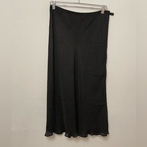 Vintage Ann Taylor silk polka dot slip skirt